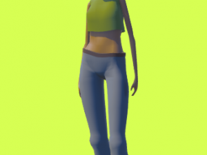 Kim character animations 60 3D Model