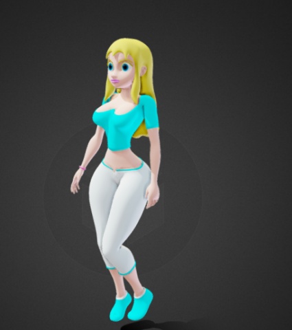 Disney girl animations 75 Modelo 3D .c4d .max .obj .3ds .fbx .stl .blend 
