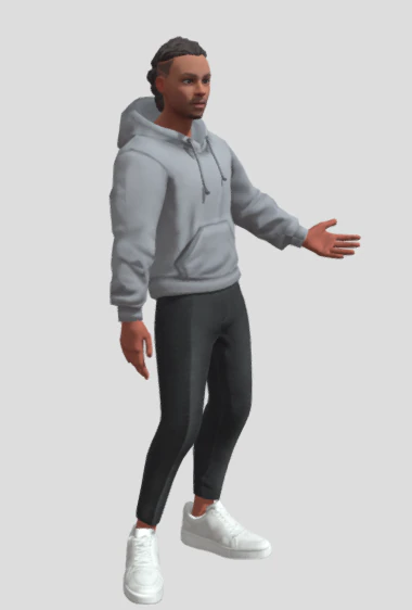 Black-character animations 45 3D Model .c4d .max .obj .3ds .fbx .stl .blend