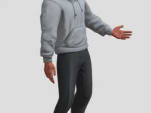 黒人アニメーション 45 3Dモデル