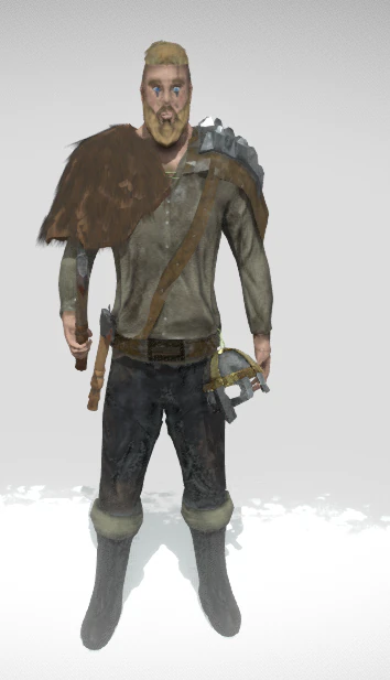 Viking Character 3D Model .c4d .max .obj .3ds .fbx .stl .blend 