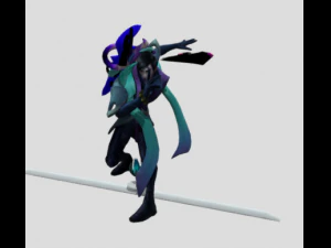 Personaggio di Aphelios League of Legends Modello 3D