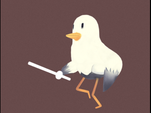 Bird Character run 3D Model