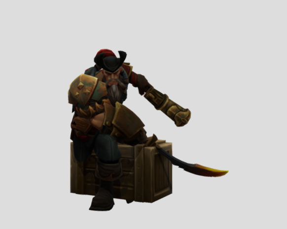 Gangplank League of Legends character 3D Модель .c4d .max .obj .3ds .fbx .stl .blend 