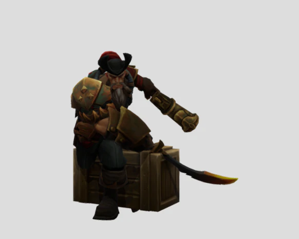 Gangplank League of Legends character 3D Model .c4d .max .obj .3ds .fbx .stl .blend
