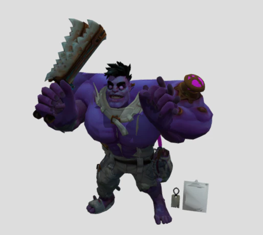 Personagem do Dr Mundo League of Legends Modelo 3D .c4d .max .obj .3ds .fbx .stl .blend 