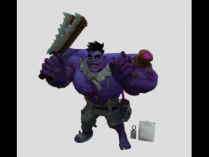 Personaggio di Dr Mundo League of Legends Modello 3D