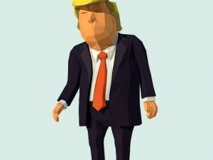 LowPoly Trump Character animations 13 3D-Modell