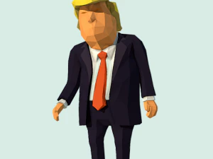 LowPoly Trump Karakter animasyonları 13 3D Model