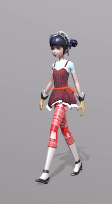 Character girl animations 46 3D Model .c4d .max .obj .3ds .fbx .stl .blend 
