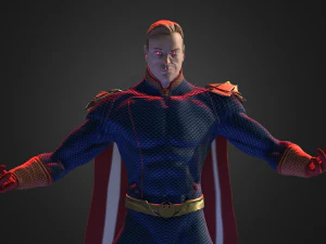 スーパーヒーローキャラクターアニメーション 48 3Dモデル