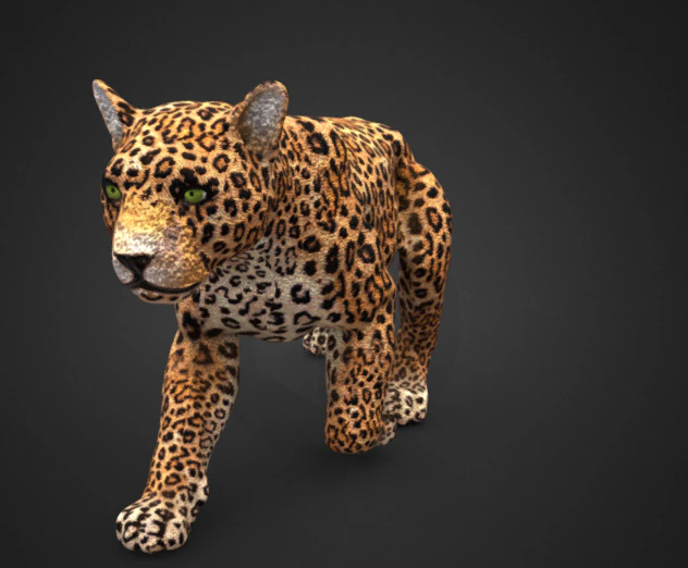 Leopard 3D Model .c4d .max .obj .3ds .fbx .stl .blend 