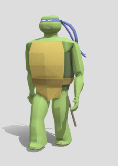 Donatello animations 13 3D Model .c4d .max .obj .3ds .fbx .stl .blend
