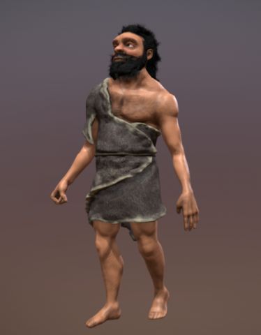 Neanderthal animations 13 Modelo 3D .c4d .max .obj .3ds .fbx .stl .blend 