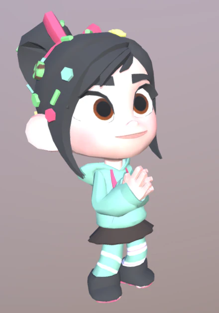 Vanellope animations 35 3D Model .c4d .max .obj .3ds .fbx .stl .blend