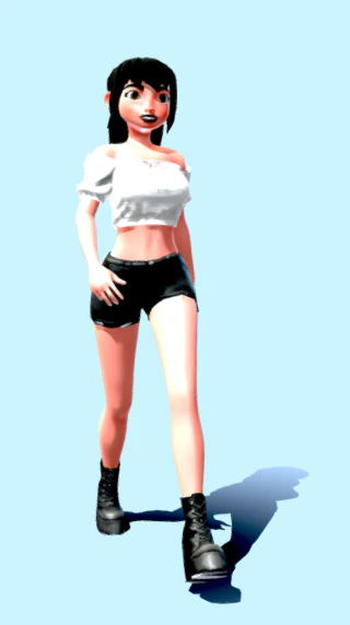 School Girl animations 41 3D Model .c4d .max .obj .3ds .fbx .stl .blend