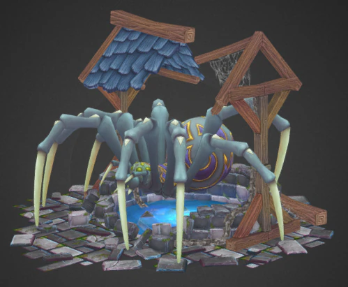 Spiders Portal 3D Model .c4d .max .obj .3ds .fbx .stl .blend 