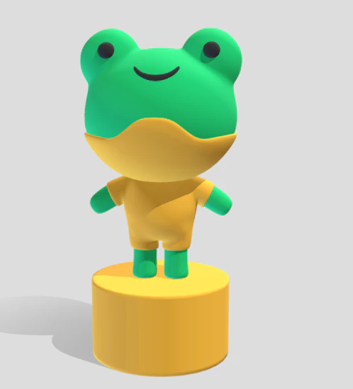 Frog stylized 3D Model .c4d .max .obj .3ds .fbx .stl .blend 