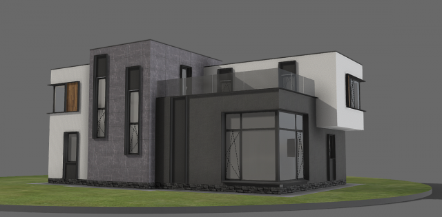 House 3D 模型 .c4d .max .obj .3ds .fbx .stl .blend 