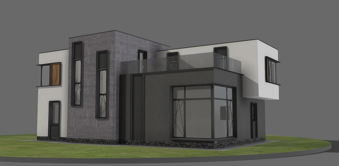House 3D Model .c4d .max .obj .3ds .fbx .stl .blend