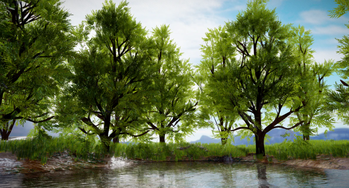 Tree Scene 3D Model .c4d .max .obj .3ds .fbx .stl .blend 
