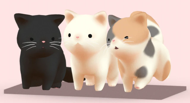 Gatti Modello 3D .c4d .max .obj .3ds .fbx .stl .blend