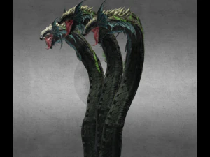 Hundra alta poli Modello 3D