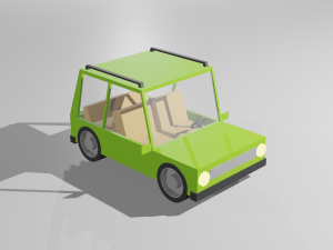 Green Car 3D Model
