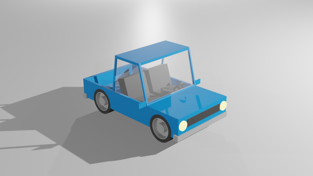 Синяя машина 3D Модель .c4d .max .obj .3ds .fbx .stl .blend 