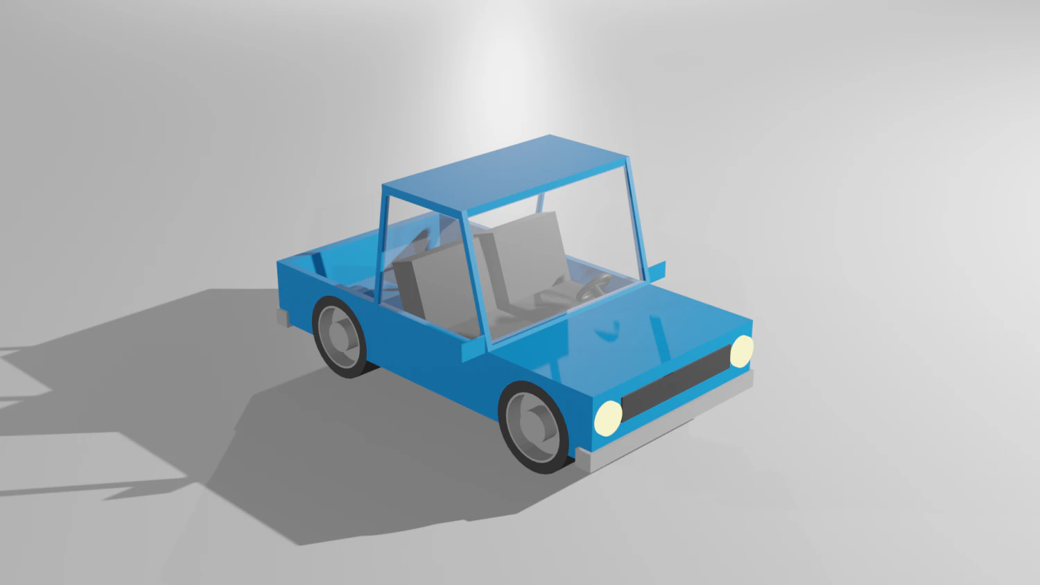 Blue Car 3D Model .c4d .max .obj .3ds .fbx .stl .blend 