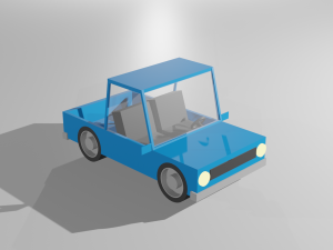 Blue Car 3D Model