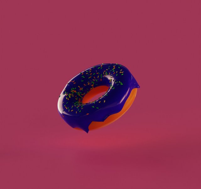 Donut Modelo 3D .c4d .max .obj .3ds .fbx .stl .blend 