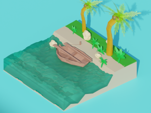 Island tropics 3D Model