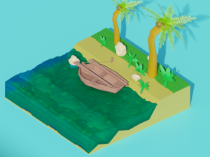 Island tropics 3D Model