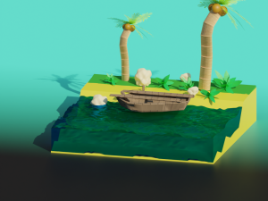 Island tropics 3D Model