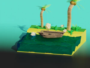 Island tropics 3D Model