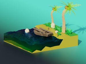 Island tropics 3D Model
