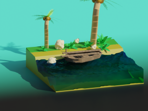 Island tropics 3D Model