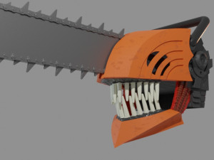 CHAIN SAW MAN HELMET MASK FAN ART FOR COSPLAY 3D Print Model
