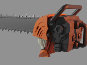 CHAIN SAW MAN HELMET MASK FAN ART FOR COSPLAY Modèles 3D en vedette