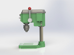 Bench Drill Machine Miniature Modello di stampa 3D