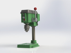 Bench Drill Machine Miniature Modello di stampa 3D