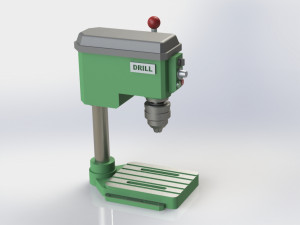 Bench Drill Machine Miniature Modello di stampa 3D