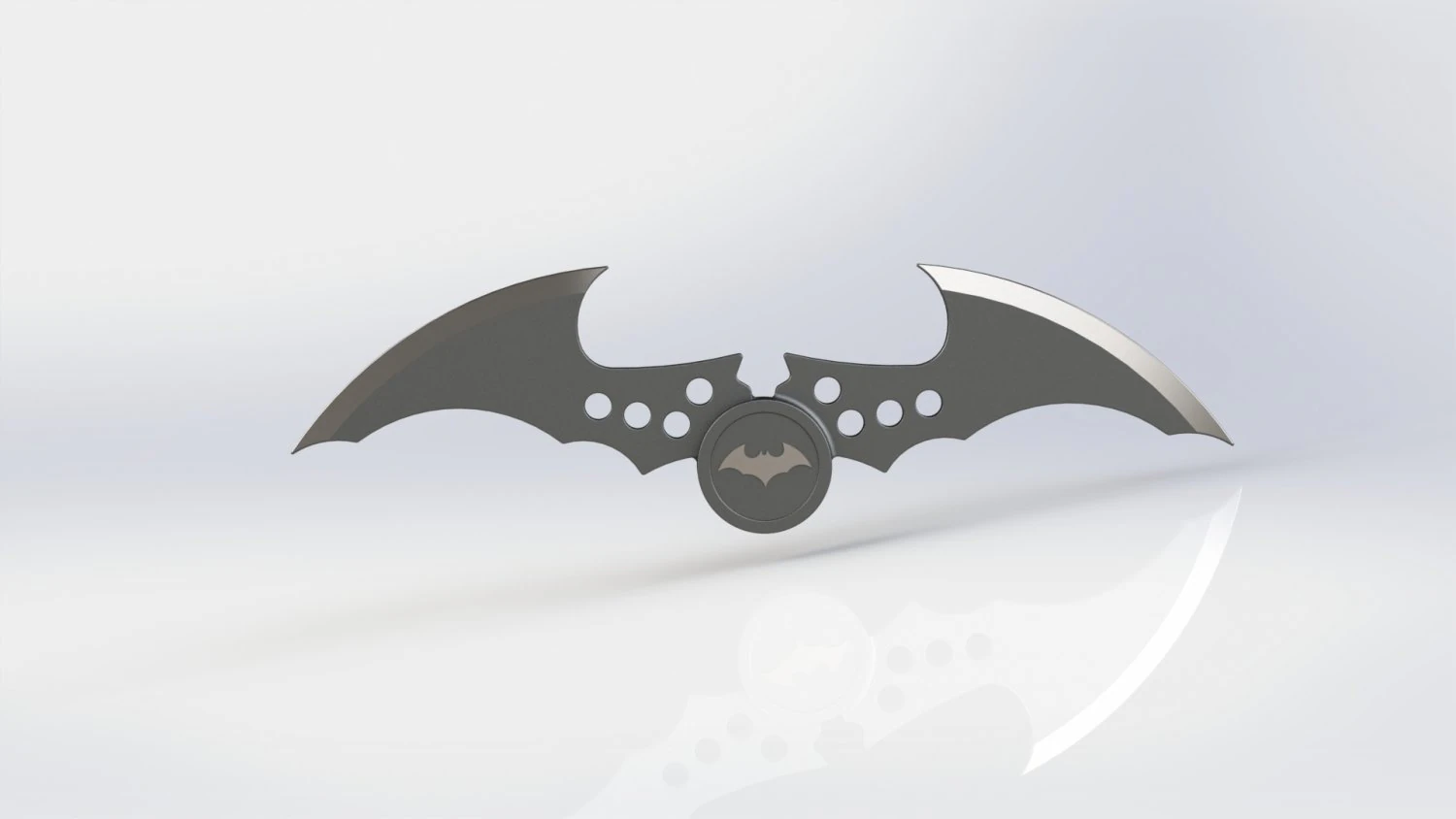 Batarang Replica Batman Arkham Fan Art 3D Print Model .c4d .max .obj .3ds .fbx .stl .blend 