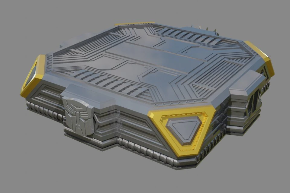 Display Stand Transformers Fan Art Square Version 3D Print Model .c4d .max .obj .3ds .fbx .stl .blend