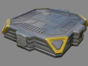 Display Stand Transformers Fan Art Square Version 3D Print Model