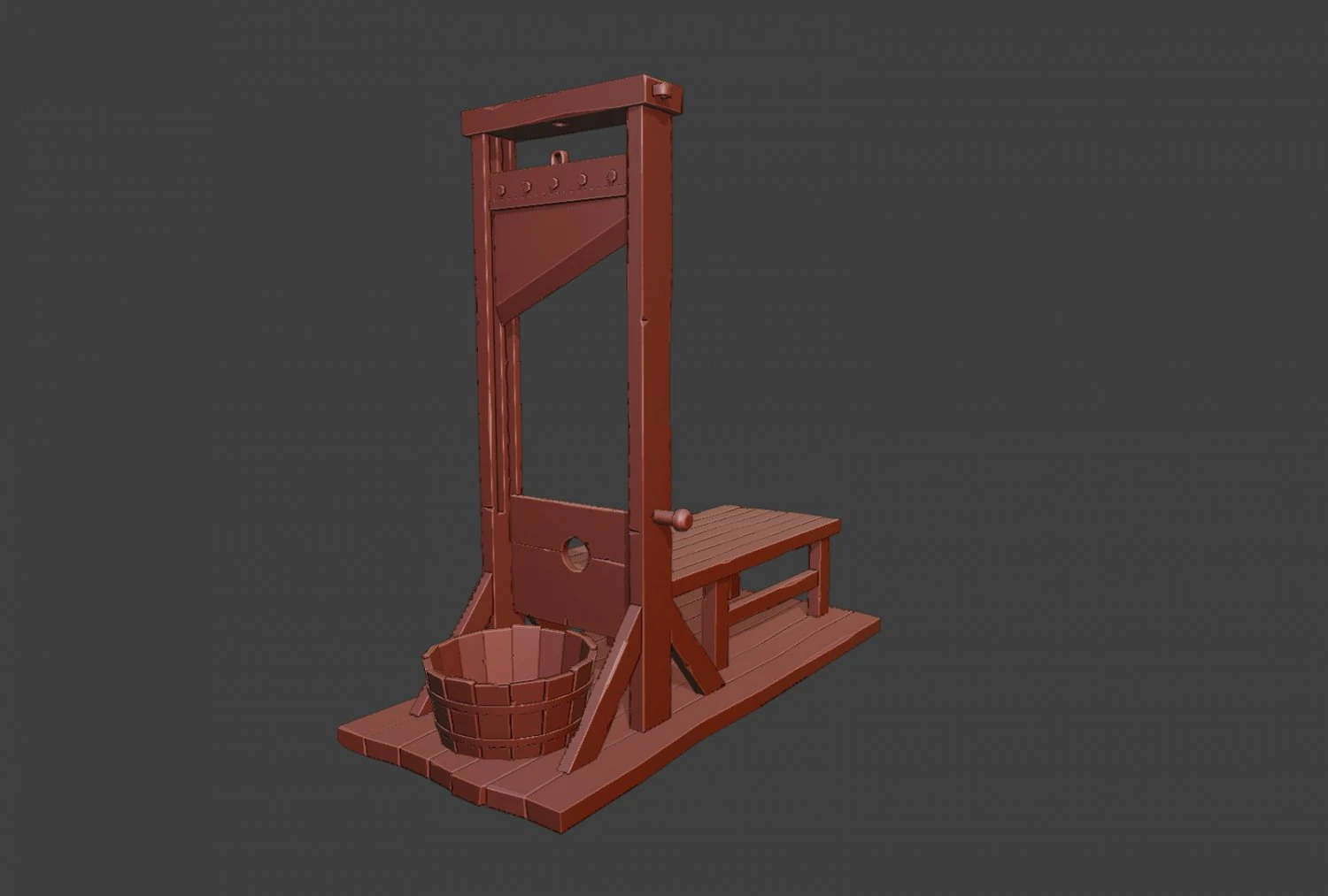Guillotine Miniature 3D Print Model .c4d .max .obj .3ds .fbx .stl .blend 