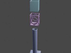 Stand Lamp Miniature 3D Print Model