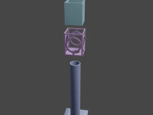 Stand Lamp Miniature 3D Print Model