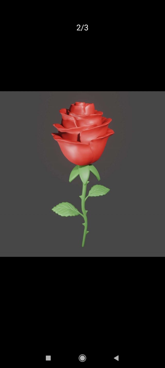 Rose Flower for 3D Printing 3D-Druckmodell .c4d .max .obj .3ds .fbx .stl .blend 